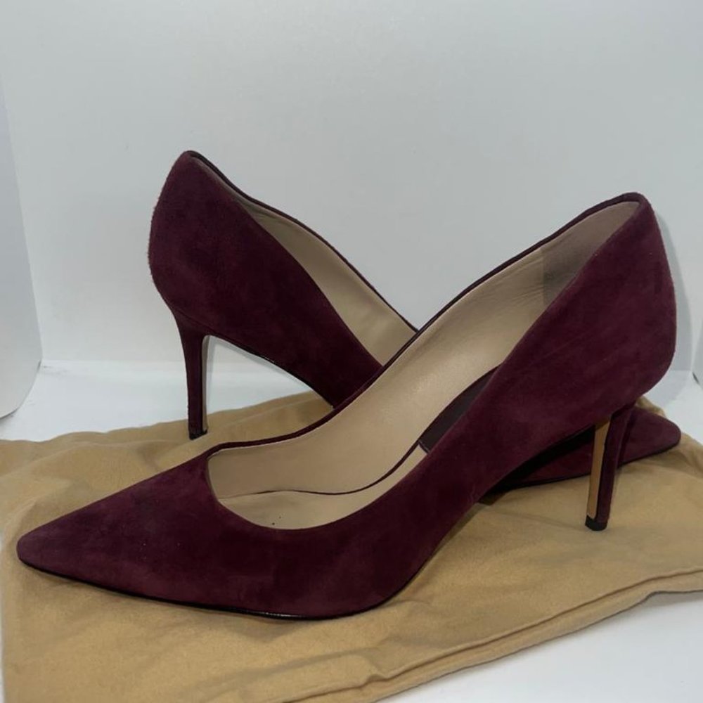 Michael Kors Collection the "Garner" Red Suede Heels 40.5/9.5 - Picture 5 of 6